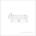 DB 25 pin con conector D-Sub hembra recta